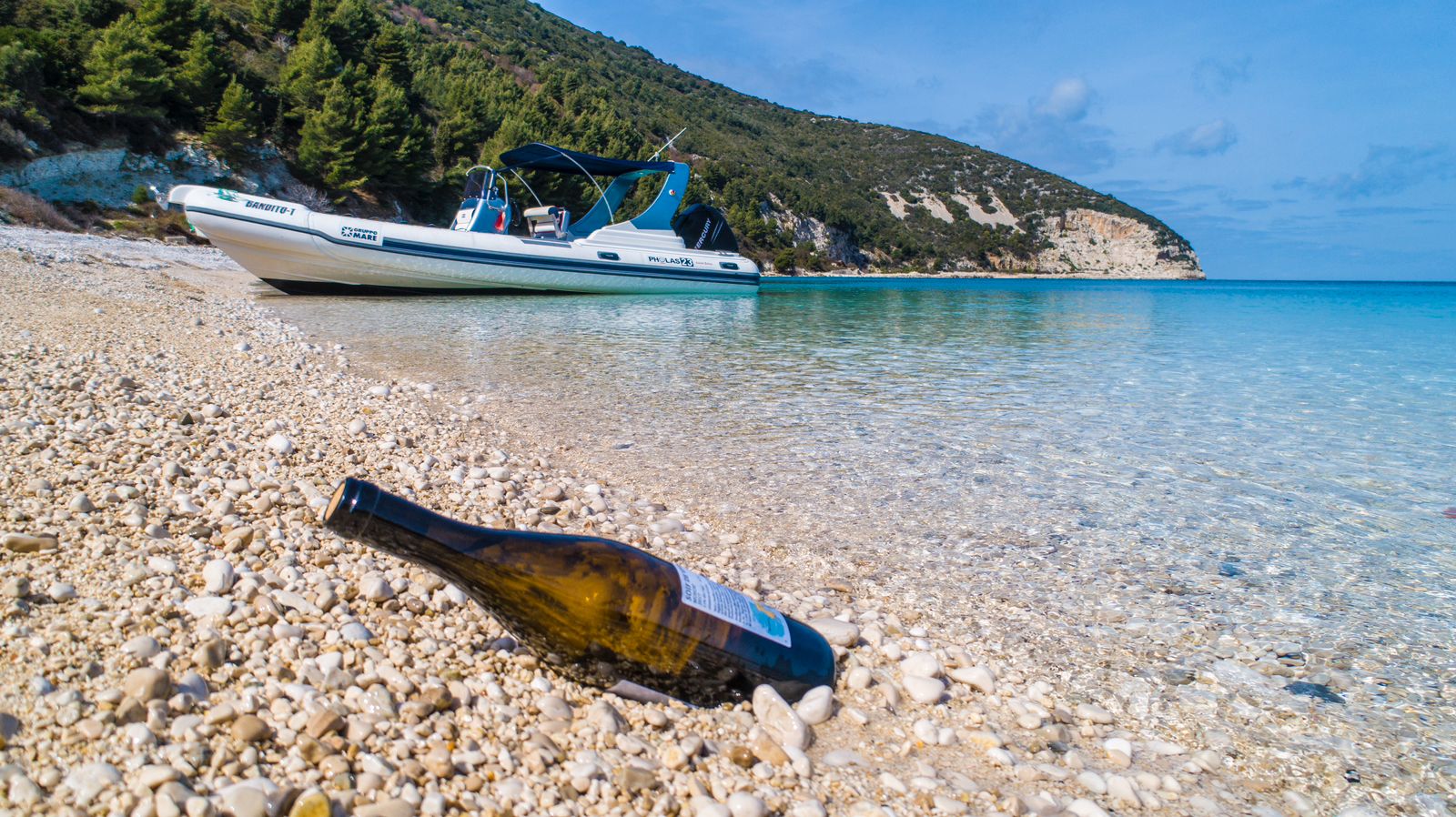 View from Boat Approaching Sazan